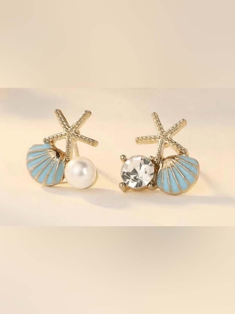 Blue Starfish Earrings